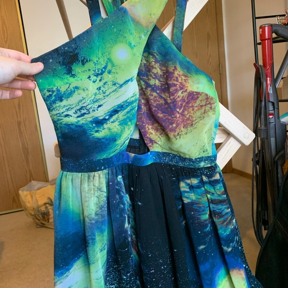 ModCloth Crisscross the Universe A-line dress - Picture 2 of 11